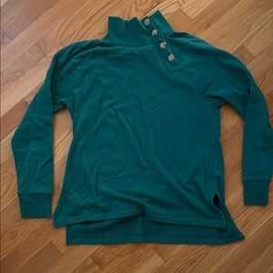 J. Crew Teal Cowl Neck Sweater